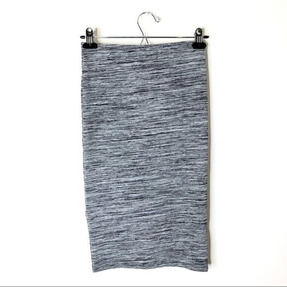 Zara Women’s High Waist Pencil Skirt Space dye print Grey Black Size Medium - Picture 4 of 14